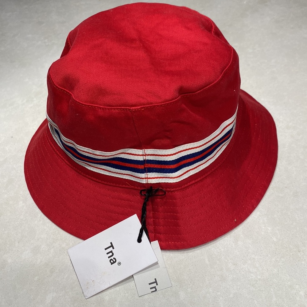 TNA Red Striped Bucket Hat
